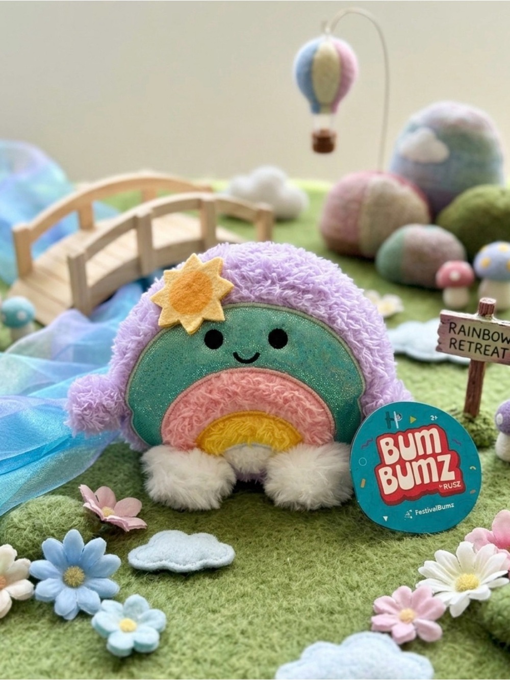 🌈 Rory the Rainbow 🌈 Festival BumBumz 4.5 inch Plush